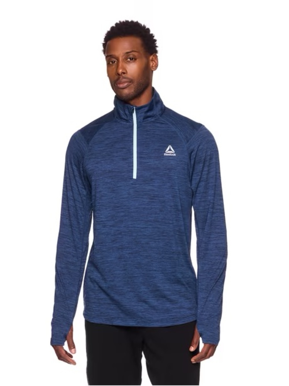 Reebok Men's Trail Quarter-Zip Active Pullover Shirt, Medium in Blue NWT!